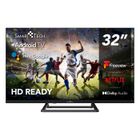 Smart Tech TV LED 32" (80 cm) Smart Android 32HA20V3UK, 3 HDMI, 2USB, HD: 1366 * 768, Youtube, Netflix, Prime
