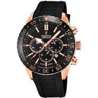 Montre - FESTINA - Montre Festina acier rosé silicone noir - Quartz - Analogique - Homme