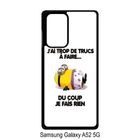MY-KASE Coque galaxy a52 5g - citation minion je fais rien - noir