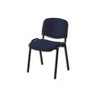 Chaise de conférence - NOWY STYL - 4 pieds - Tissu polyfibre - Noir - Design contemporain