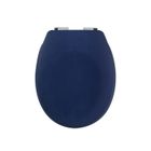 Abattant wc Thermo dur avec frein de chute NEELA Bleu foncé mat - Charnières ABS Chromé Spirella