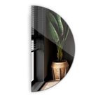 TULUP Miroir mural demi-rond, grand modèle élégant pour chambre spacieuse, 100 cm