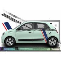 Renault Twingo 3 Kit bandes édition spéciale France - NOIR - Kit Complet - Tuning Sticker Autocollant Graphic Decals
