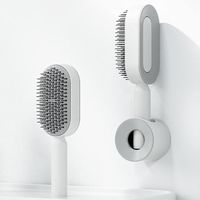 Brosse de massage à air 3D auto-nettoyante et pour tous types de cheveux bouclés, afro, lisse et frisés - Brosse cheveux demelante
