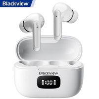 Oreillette Bluetooth Blackview Airbuds 8 Ecouteurs Bluetooth Sans fil,jusqu'à 30 h,Contrôle Tactile,IPX7 étanche - Blanc