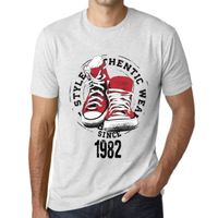 Homme Tee-Shirt Un Style Authentique Depuis 1982 – Authentic Style Since 1982 – 41 Ans T-Shirt Cadeau 41e Anniversaire Vintage