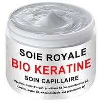Soin Capillaire BIO Keratine Répare Hydrate Nourrit Démêle Lisse tous types de cheveux Offert 1 Soie Royale 15 ml BIO Cure Soyeuse