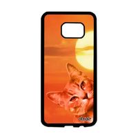 Coque de protection Samsung Galaxy S7 Edge silicone chat ciel lol cat design antichoc mobile matou orange felin animal dessin