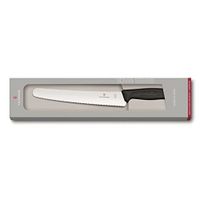 Victorinox Couteau à pain et pour pâtissiers, Acier Inoxydable, Noir, , 30 x 5 x 5 cm - 6.8633.22G