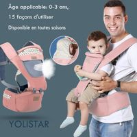Front Premium Hipseat Porte-bébé Baby Carrier,Multifonctionnel, Ergonomique,100% Coton, Boucle Rotative à Papillon, 6 positions de