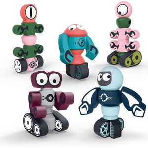 ROBOT - ANIMAL ANIMÉ Robots magnétiques, lot de 35 blocs magnétiques po