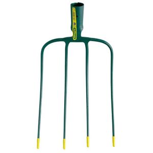Acier forg/é et tremp/é Largeur: 21 cm Leborgne Croc /à fumier 4 dents Manche: 130 cm