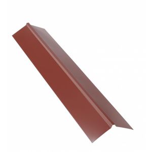 BARDAGE - CLIN Faîtière double pan 1 m pour plaque nervurée en acier laqué - MCCOVER - Rouge RAL 8012 - L: 1 m