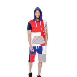 ENSEMBLE DE SPORT Ensemble de vêtements Homme - Nouveau costume de sport à capuche d'été - Rouge CK™ - Running - Respirant