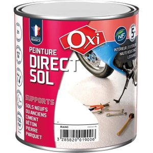 PEINTURE - VERNIS OXI Peinture direct sol satin - 0,5 L - Blanc