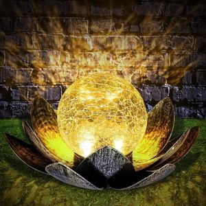 LAMPE DE JARDIN  Lampe Solaire Jardin Lotus Décoratif - Herefun - É