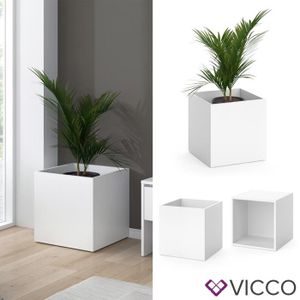 VASE - SOLIFLORE Bac à fleurs Vicco Ruben blanc 40 x 40 cm, taboure