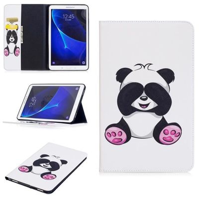 Housse tablette Samsung Galaxy Tab A A6 T580 T585, Panda géant PU Cuir  pochette Flip Carte Slots