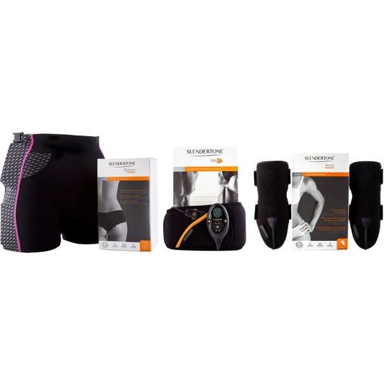 Pack Ceinture abs7 SLENDERTONE Short Bottom et Brassards tonifiants pour Femme