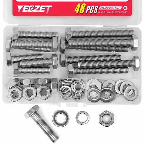 Kit De 440 Boulons Et Écrous M3 - Tête Hexagonale à Bouton - Inox/Acier - HAOCHEN