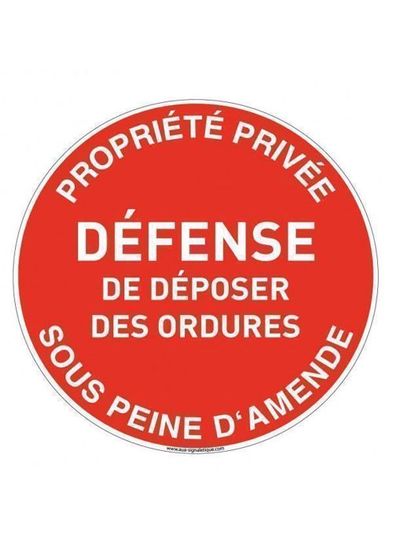AUA SIGNALETIQUE Schild "Privatgrund – Betreten Verboten" – Aluminium Dibond 3 Mm, 130 Mm, Rund