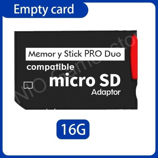Carte Memoire Psp Carte Mémoire Memory Stick Pro Duo MARK2 16 Go - Haute Vitesse - Compatible PSP 1000/2000/3000 Et Appareils Photo Compatible PSP 1000 2000 3000