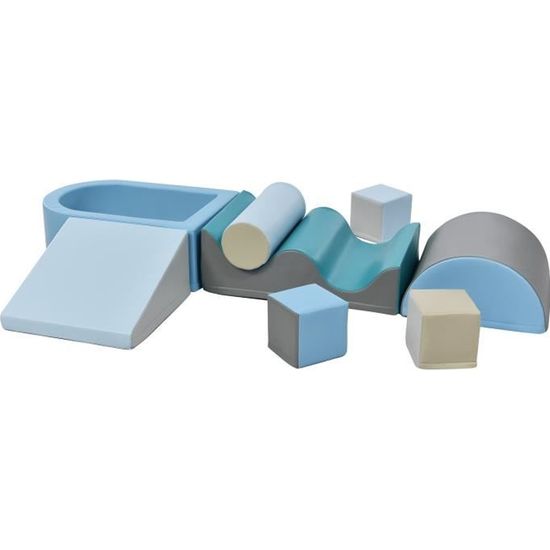 Blocs Mousse IGLU Soft Play 7 XL - Modules Motricité Enfants 1+ Ans Couleurs Pastel Éducatif