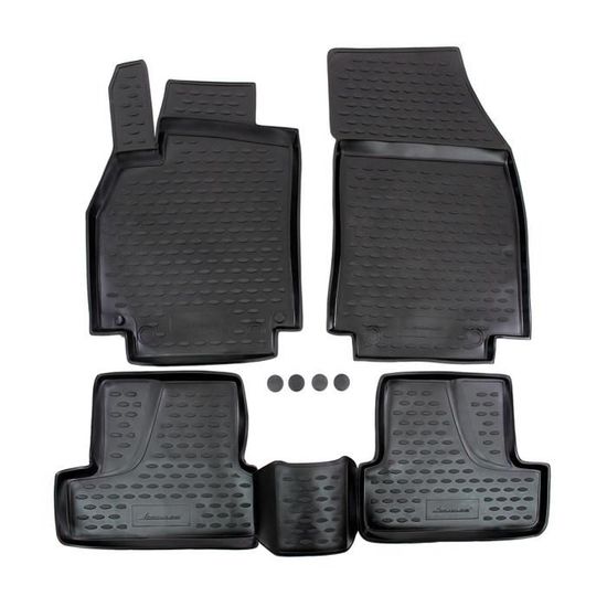 Tapis Antidérapant Tapis De Sol Megane E-Tech 2022 - Anthracite - 4 Pièces - Antidérapant J&J AUTOMOTIVE