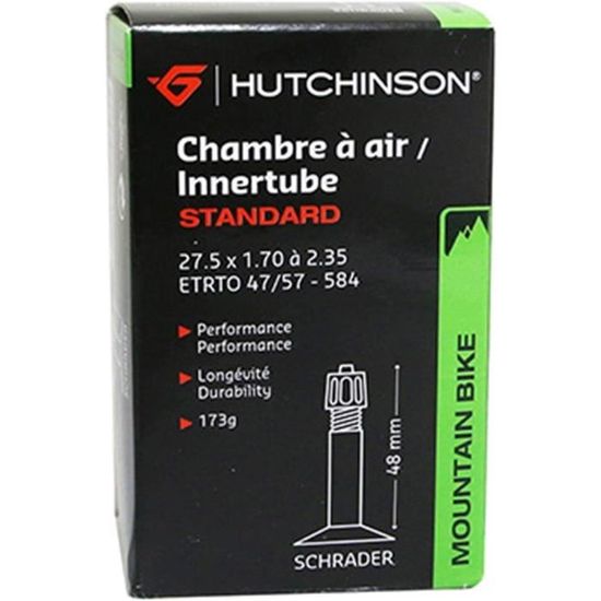 Chambre à Air VTT Hutchinson Renforcée Anti-crevaison - 26 X 1.70-2.35, Valve Schräder, épaisseur 1.2 Mm