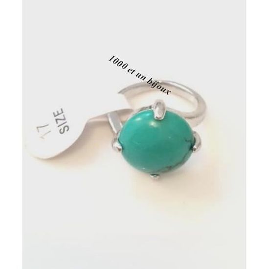 Taille 51 Bague Turquoise Acier 316 L Achat Vente Bague