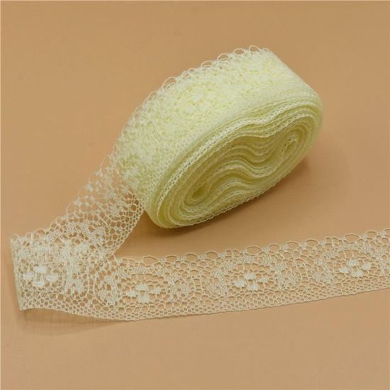 Ruban Dentelle Auto-adhésif 20mm - 7.2m Avec 4 Styles De Bordure Fleurie