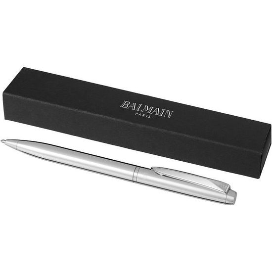 Stylo Bille BALMAIN Noir Et Chrome - Occasion, Acier