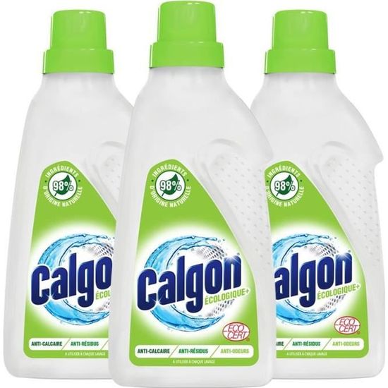 Calgon Gel Ecologique Anticalcaire Lave-Linge Ecocert 750 ml, Lot de 3 -  Cdiscount Maison