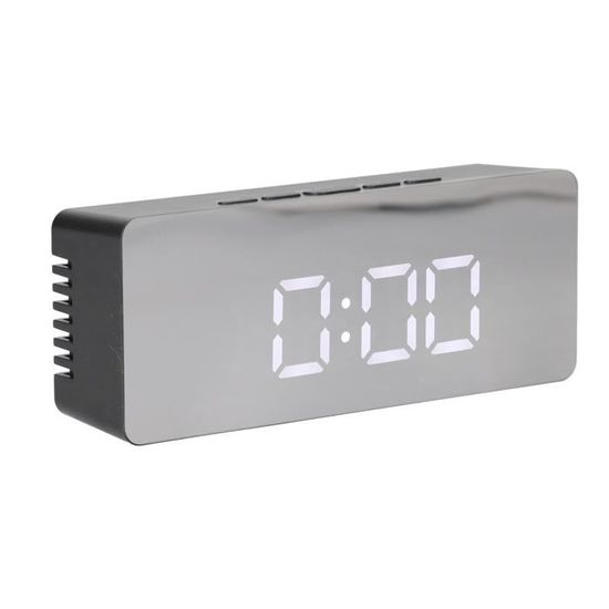Cikonielf Digital Clocks, Bright Exquisite LED Mirror Alarm Clock for ...