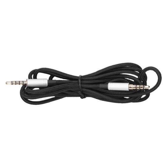 Câble Audio Stéréo 3.5mm à 3.5mm - 2m Avec Contrôle Volume & Micro - Compatible Casques Astro, Xbox, PS5, PC, Téléphone - 10