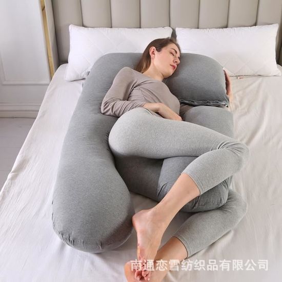Oreiller De Grossesse Réglable Frida Mom - Formes U, C, L, I - Soutien Ventre/hanches - Tissu Rafraîchissant