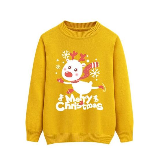 Pull De Noël Enfant - Sweat à Capuche Renne - Coton Doux - Unisexe Garçon/fille - Cadeau De Fêtes
