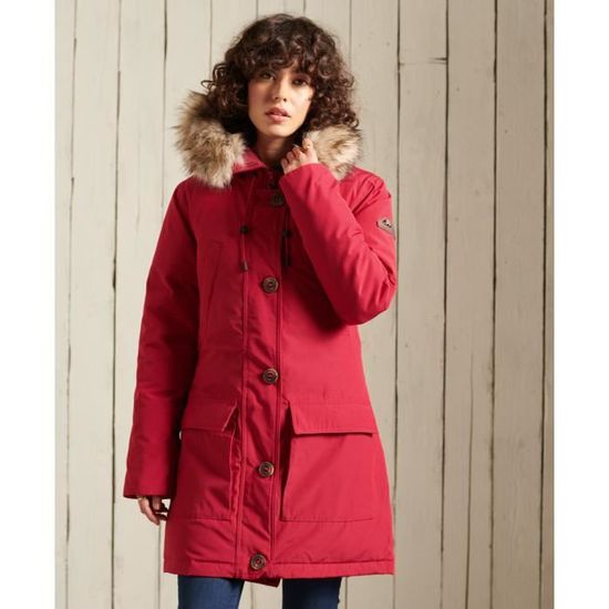 Parka rembourree femme Superdry Rookie piment Piment Cdiscount Pret a Porter