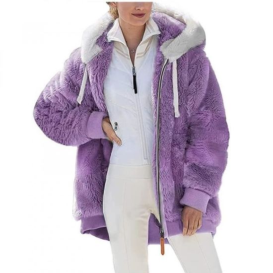 Parka Matelassée Longue Femme Avec Capuche - Manteau D'hiver Rembourré, Noir, Taille Normale