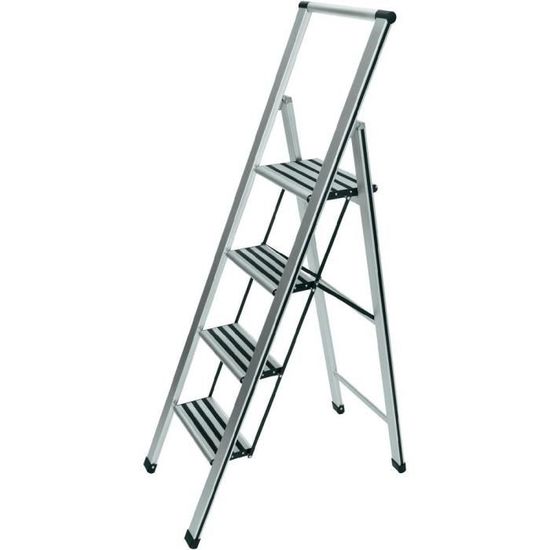 Wenko ALU-Design Pliante Escabeau 2 niveaux blanc budget chef Inutilisé catégorie B