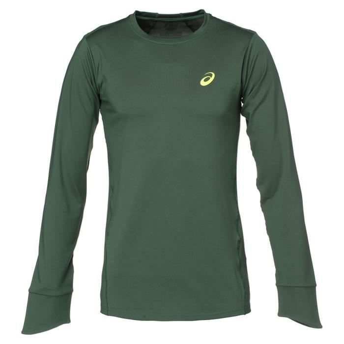 asics t shirt homme verte