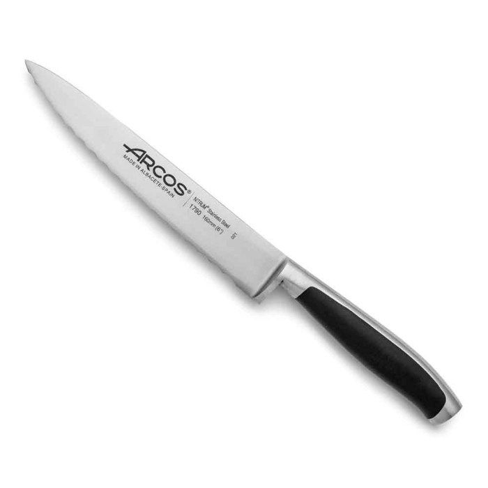 Couteau de cuisine Arcos Kyoto 179000 en acier au nitrum et lame de 16 cm dans un étui.