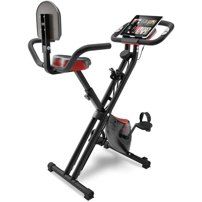 Sportstech Vélo d'appartement F-Bike X100 4-en-1 Home Trainer Vélo d'intérieur, X-Bike pour Adulte, poignées avec cardiofréquencemèt