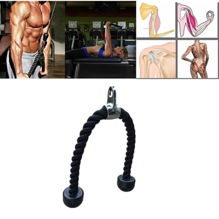 Corde Triceps Deluxe Pull Down Facile à saisir et antidérapante Fitness Tricep Rope Équipement de fitness à domicile PRODUITS DE