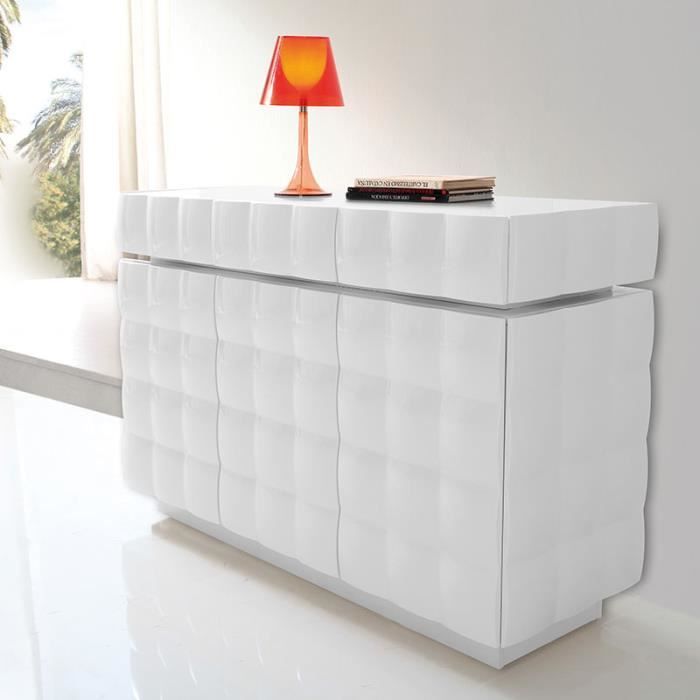 Buffet design blanc laqué SIDNEY