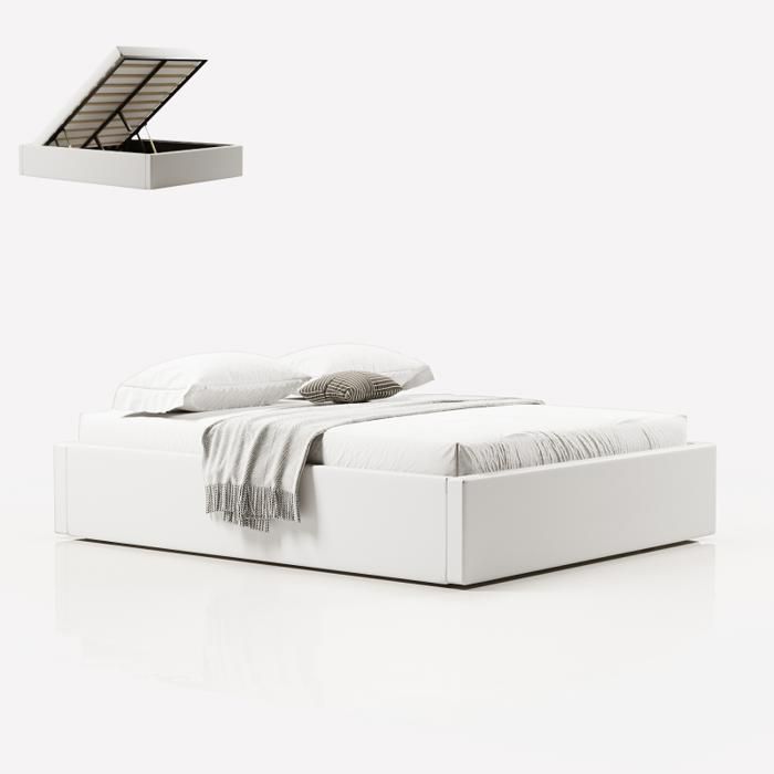 Sommier coffre de rangement Room - 140x190 - Blanc