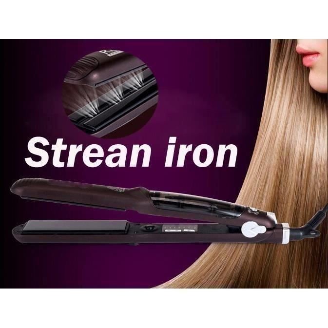 Fer à lisser cheveux fer plat professionnel Steampod fer à lisser vapeur