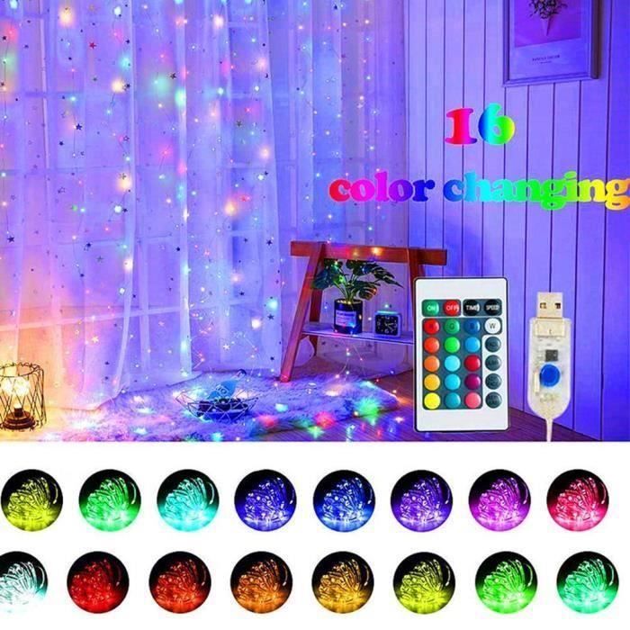 Decoration Noel Rideau Lumineux Leds