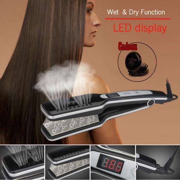 OFELI® Fer A Lisser Lisseur Vapeur Ceramique Plaque Salon Professionnel Humide et Sec Fer à Lisser - Achat - Vente fer a lisser -