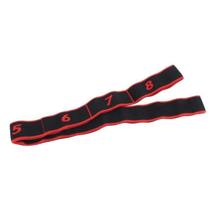 HURRISE Bande élastique de yoga Bande Élastique de Fitness Ceinture de Résistance de Yoga Accessoire Exercice Formation(Rouge)